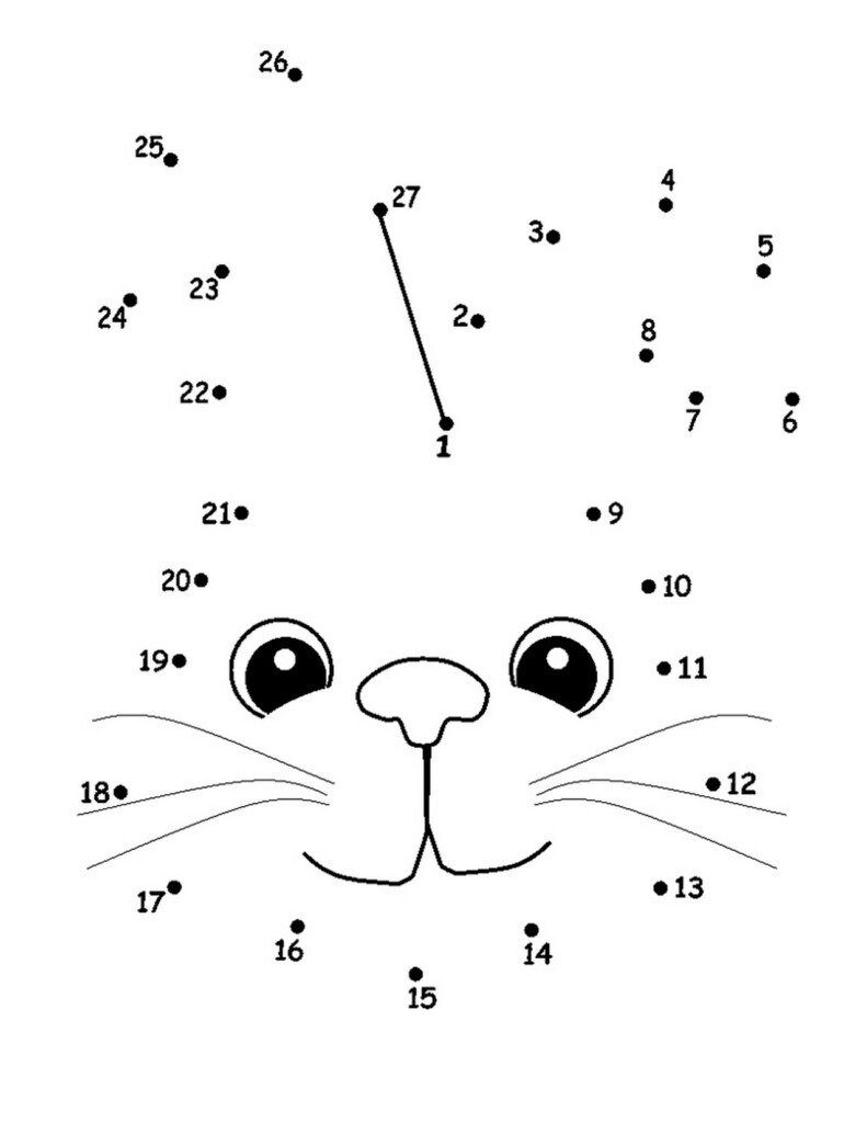 Connect The Dots Printable Kindergarten