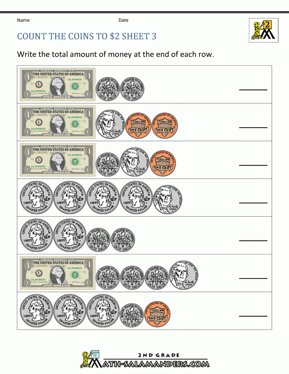 Counting Money Worksheets Grade 2 CountingWorksheets