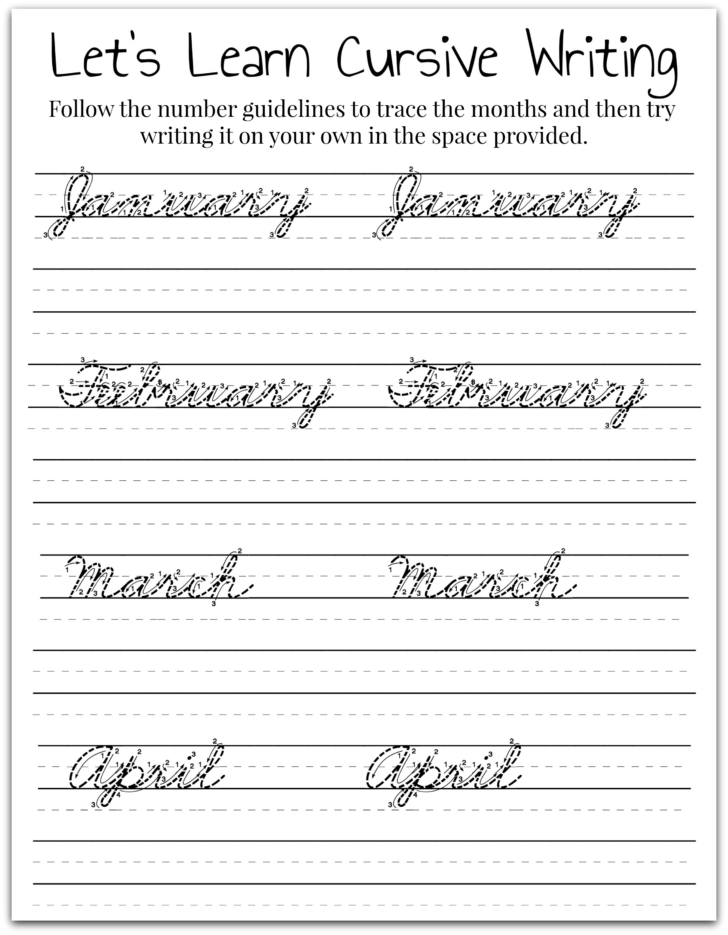 Cursive Writing Worksheets For Grade 4 Writing Worksheets