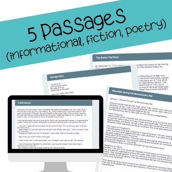 Digital EOG Practice Test 5th Grade Reading By Common Core Tweens