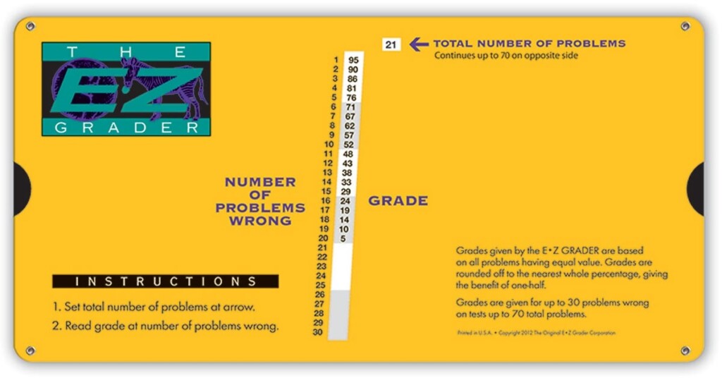 E Z Grader Printable