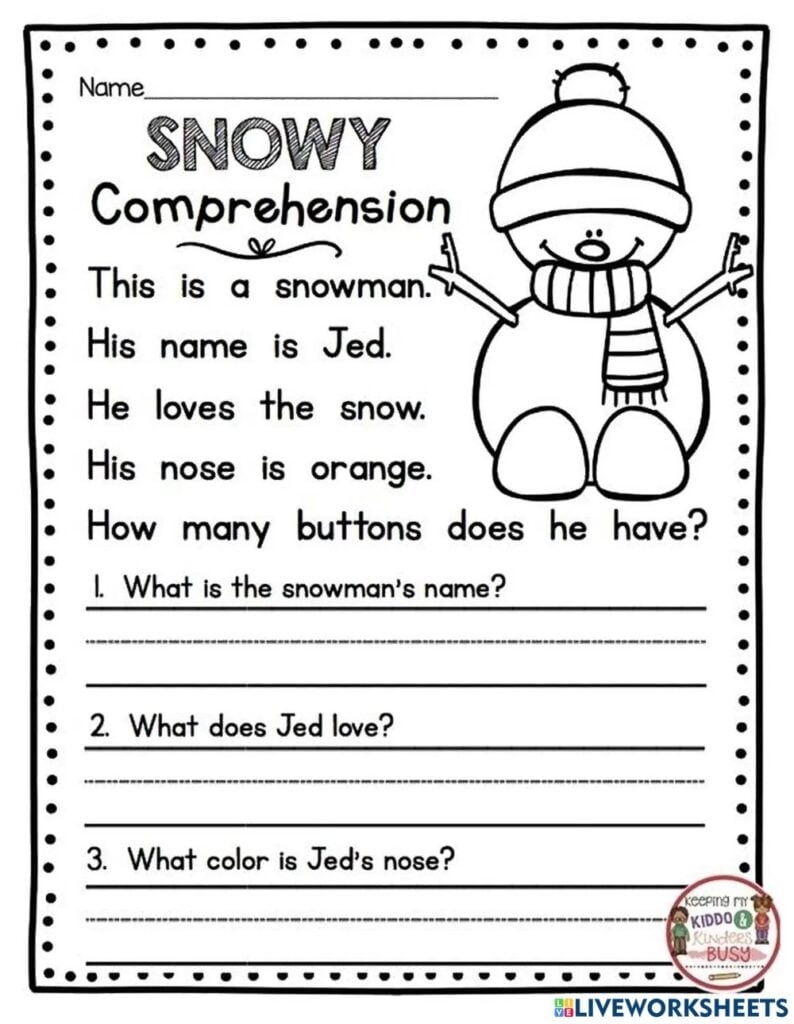 Ela Reading Comprehension Worksheets Reading Worksheet Printable