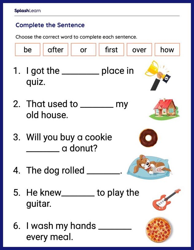 Engaging Fill In The Blank Worksheets For Interactive Learning