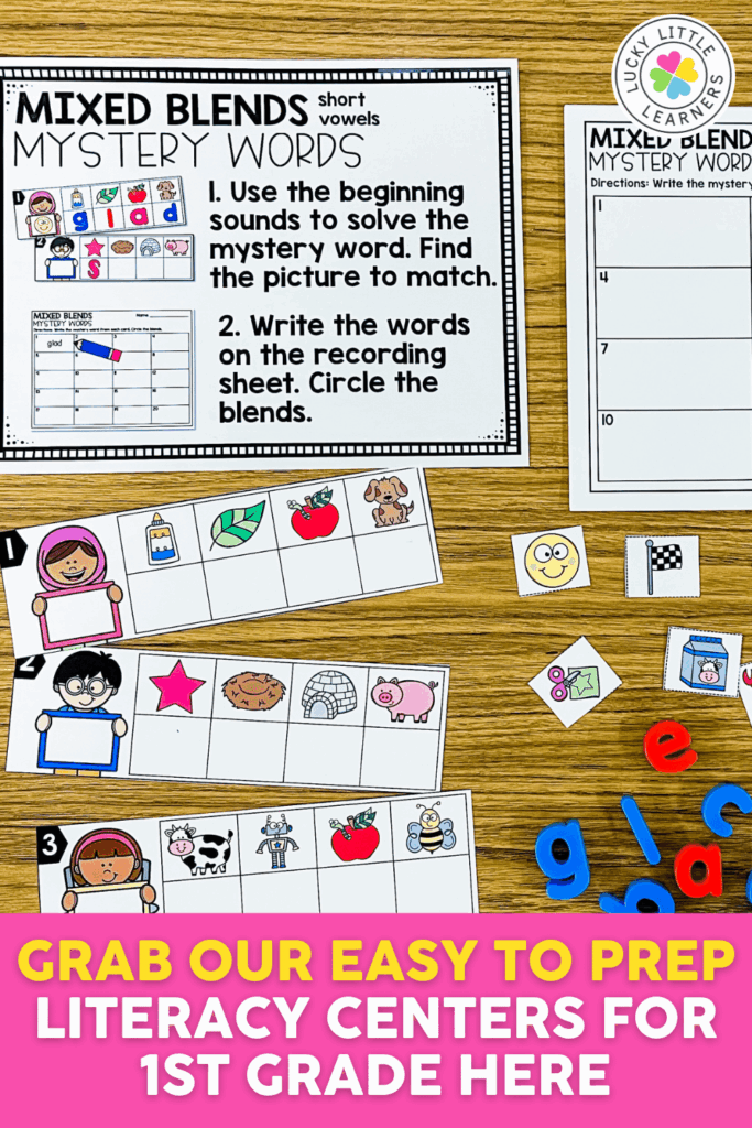 Essential Literacy Centers In First Grade Lucky Little Learners