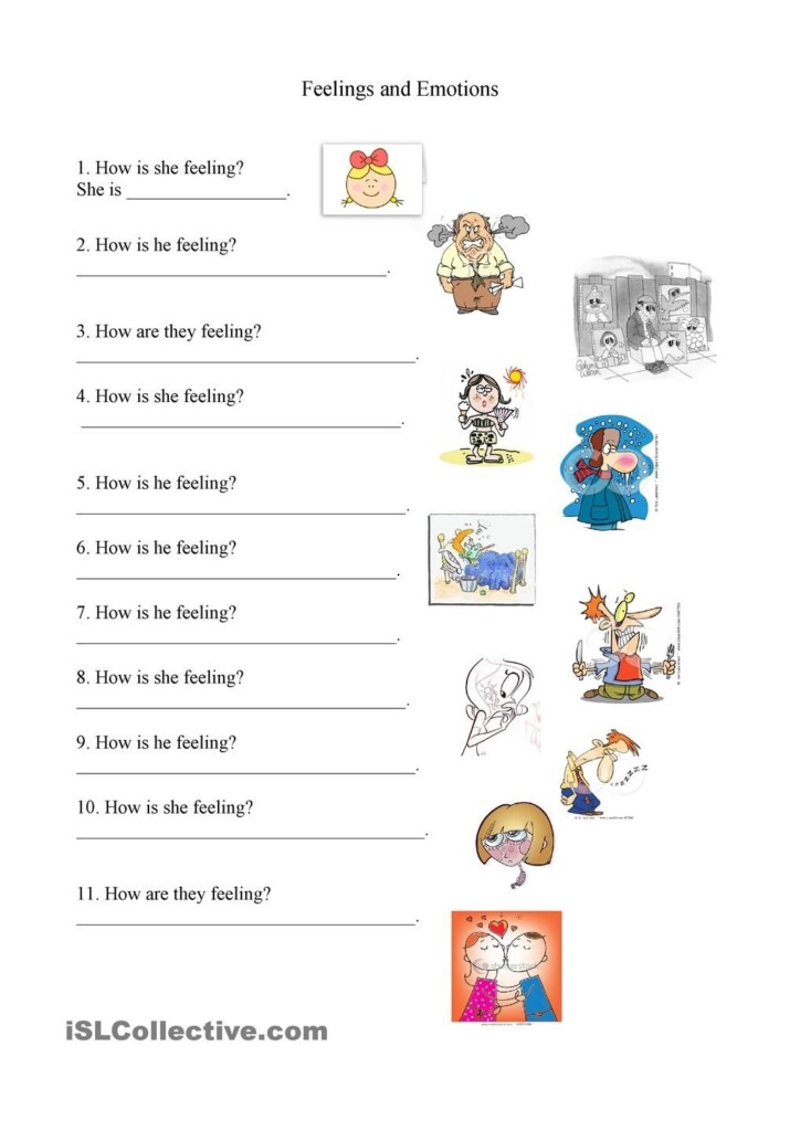 Feelings And Emotions Worksheets Printable Printable Worksheets