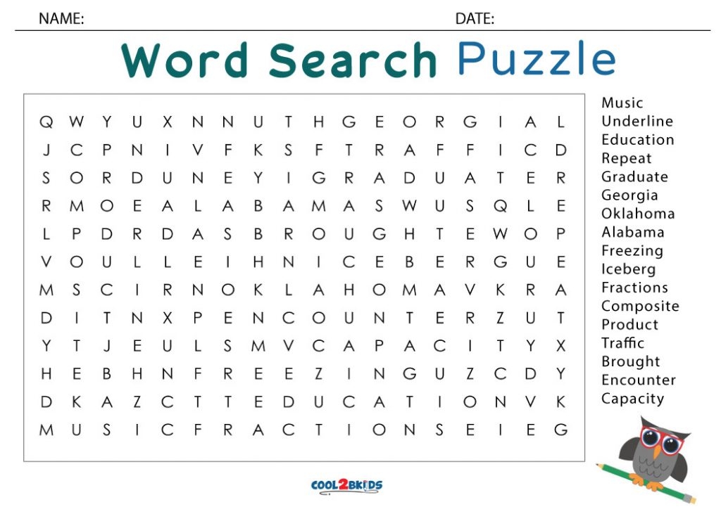 Fifth Grade Word Search Printable Word Search Maker