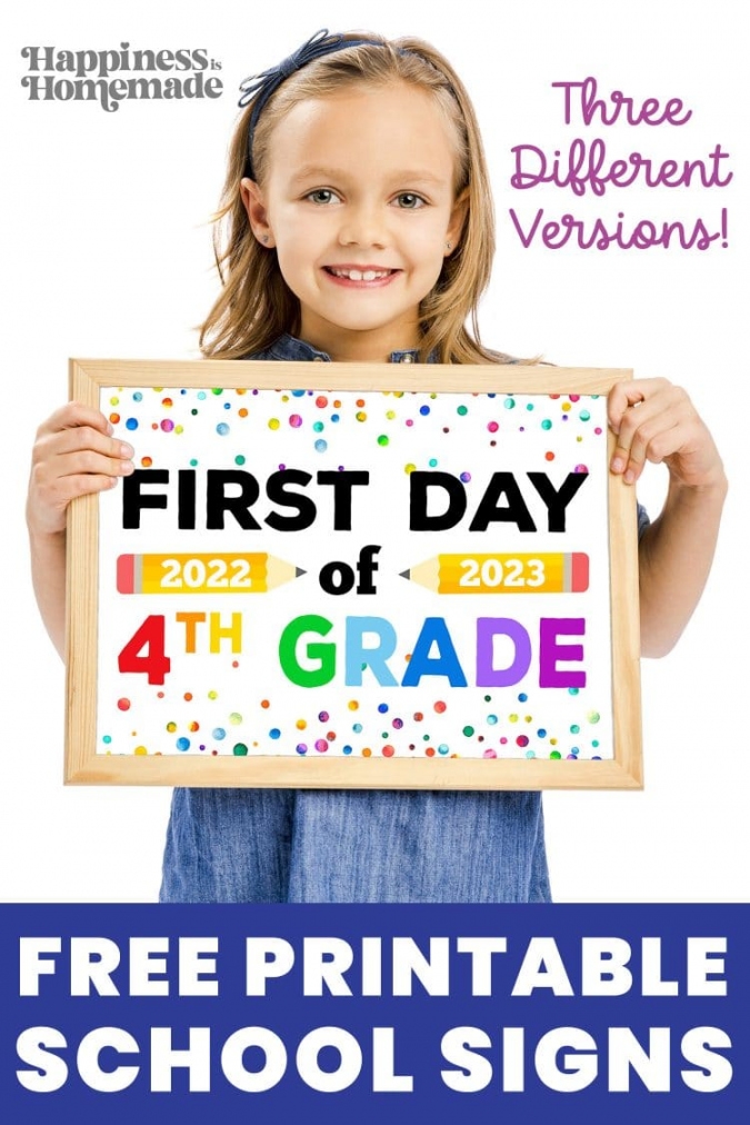 First Day Of 4th Grade Free Printable Daily FREE Printable