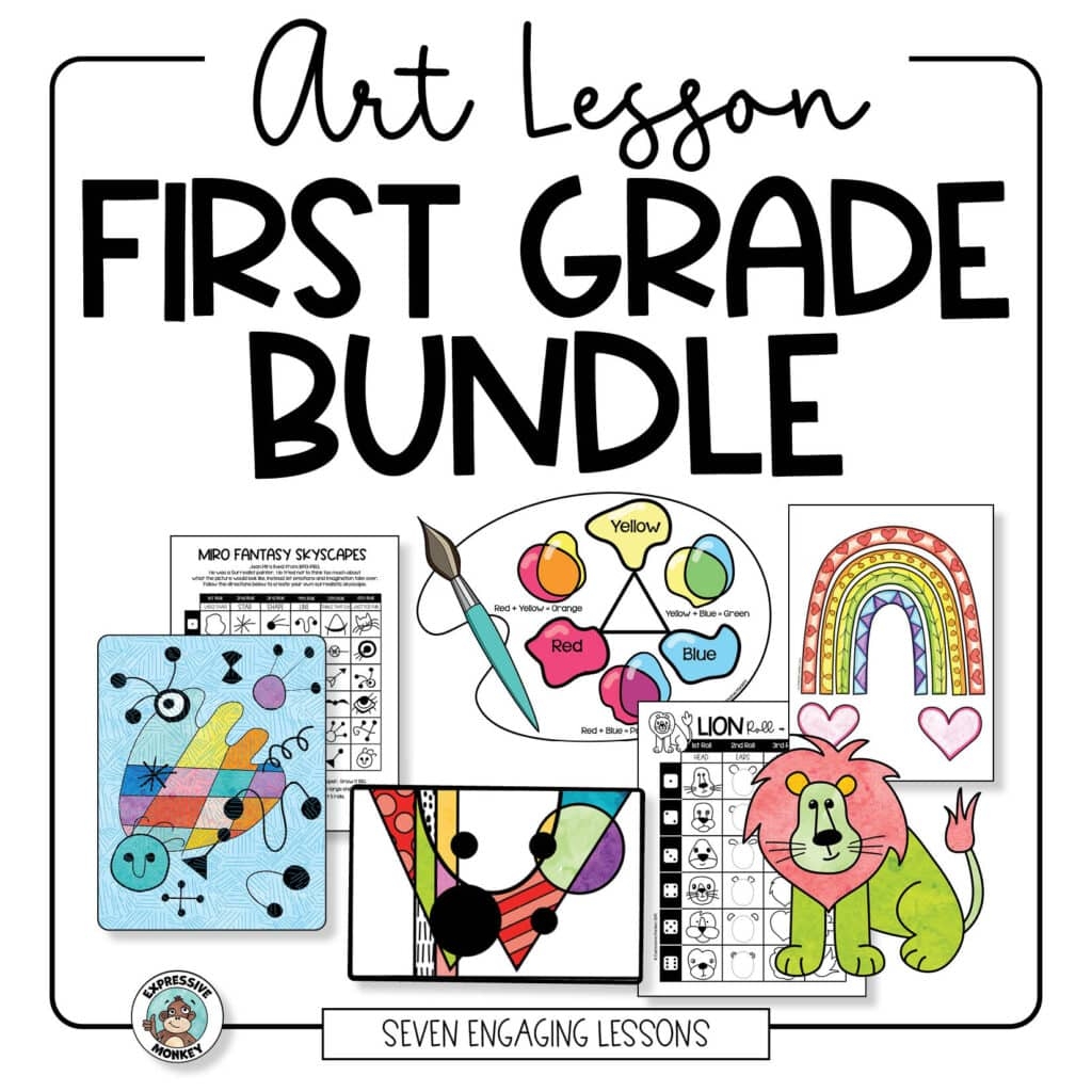 First Grade Art Lessons Bundle Of Elementary Art Activities