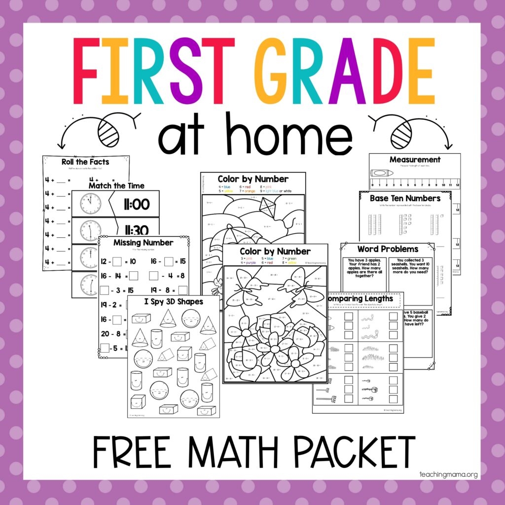 First Grade Homework Packets Pdf Free