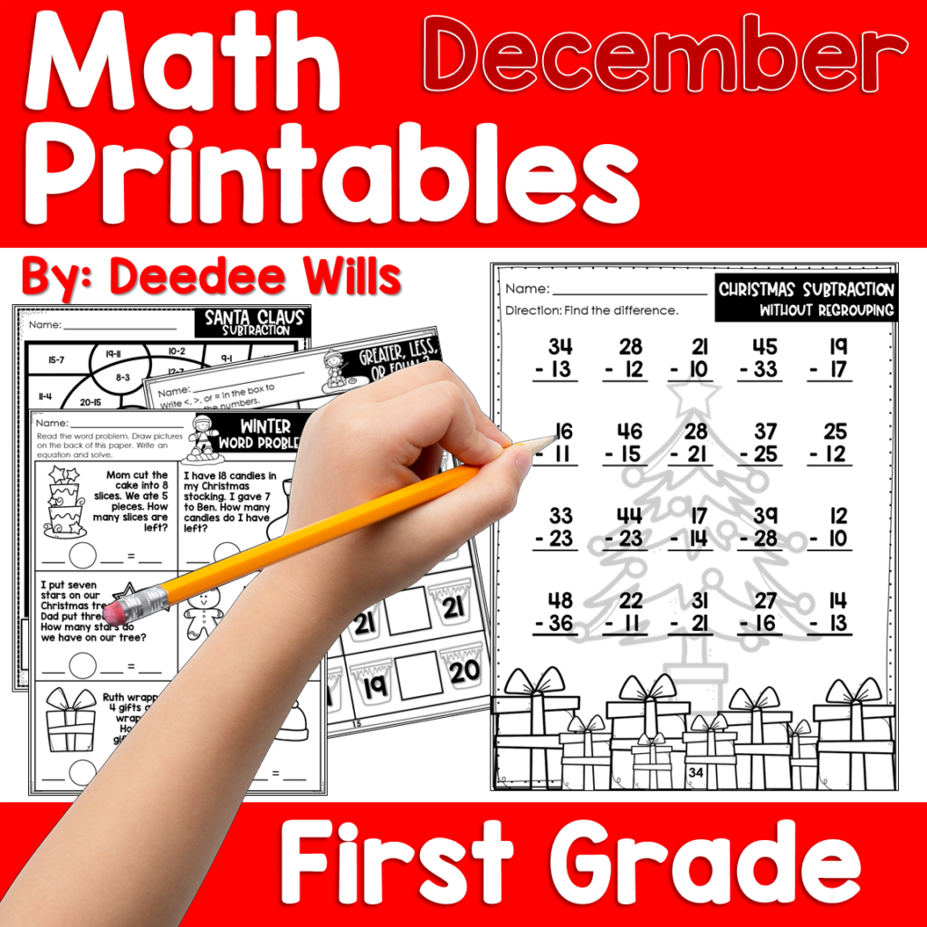 First Grade Math Printables Clever School Teacher