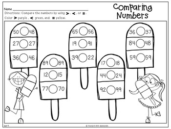 First Grade Math Topic 9 Compare Two Digit Numbers By Humble Bee 
