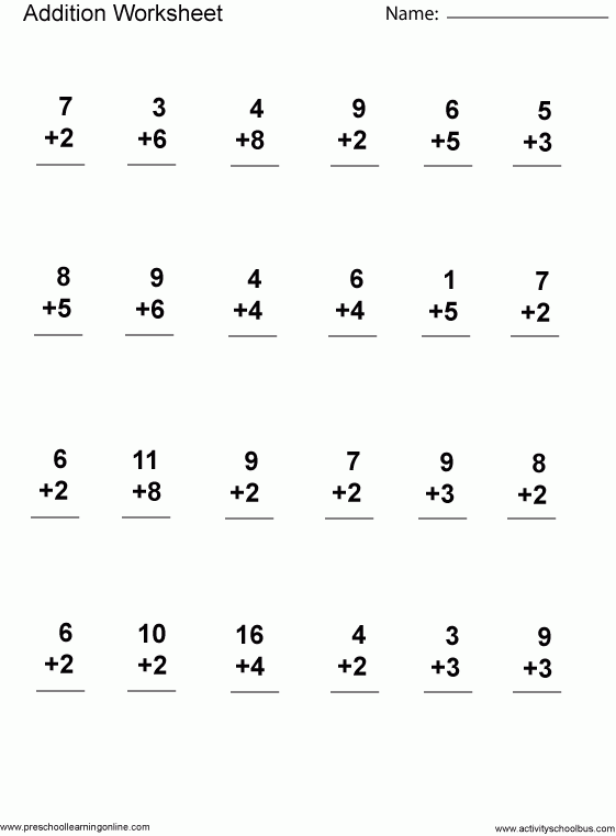 First Grade Math Worksheets First Grade Math Printables Worksheets 