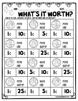 First Grade Money Unit Money Worksheets By Worksheets Library