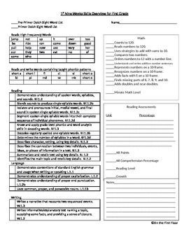 First Grade Readiness Checklist Printable