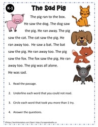 First Grade Reading Comprehension Worksheets Worksheets Library