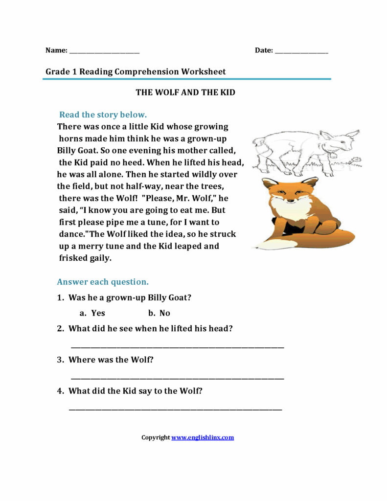 First Grade Reading Stories With Comprehension Questions Mariiana blog