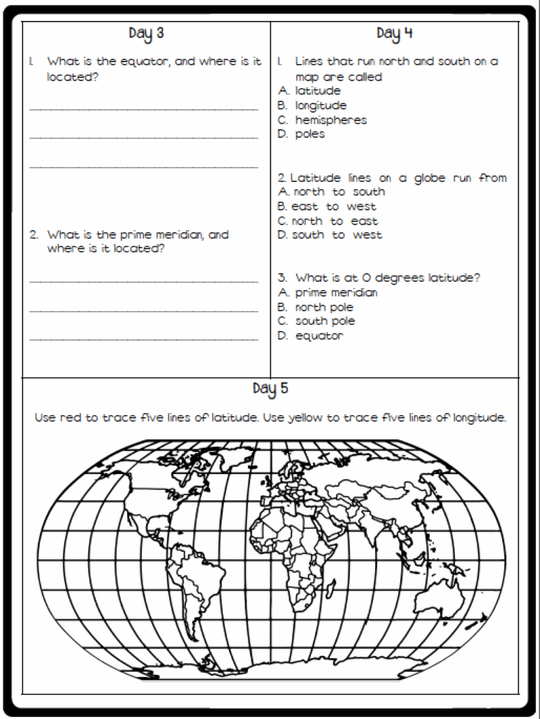 First Grade Social Studies Worksheets Printable PDF Template