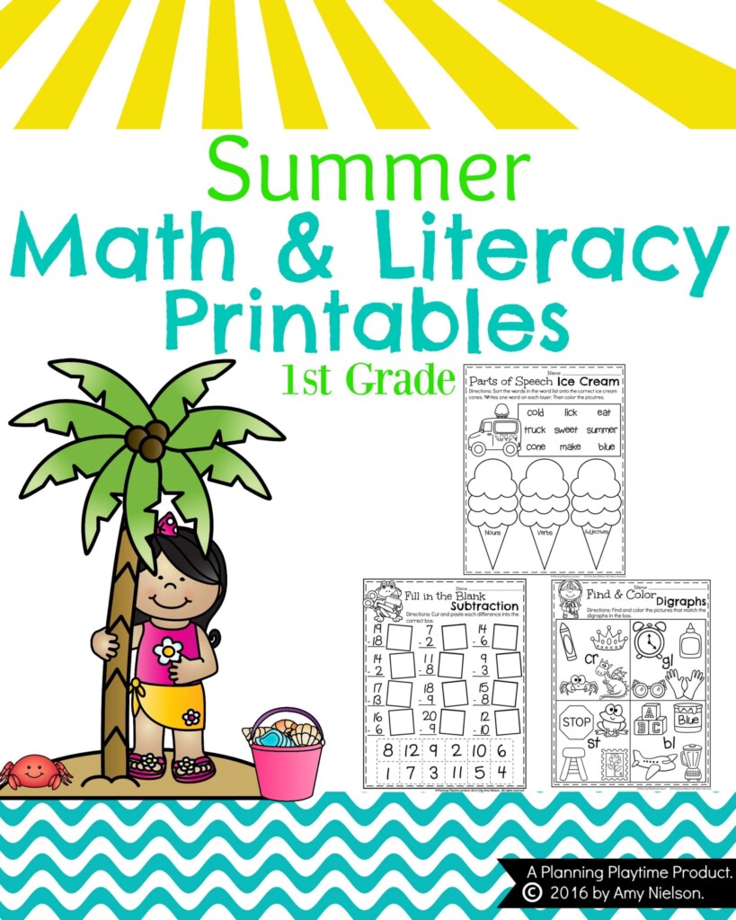 First Grade Summer Worksheets Planning Playtime
