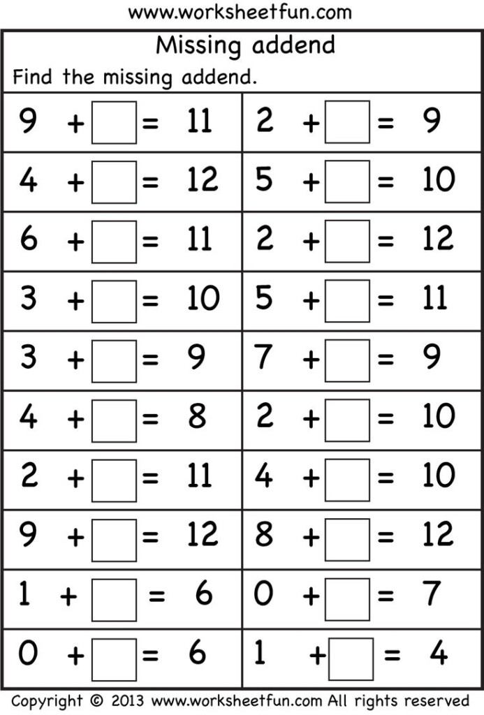 First Grade Test Worksheets