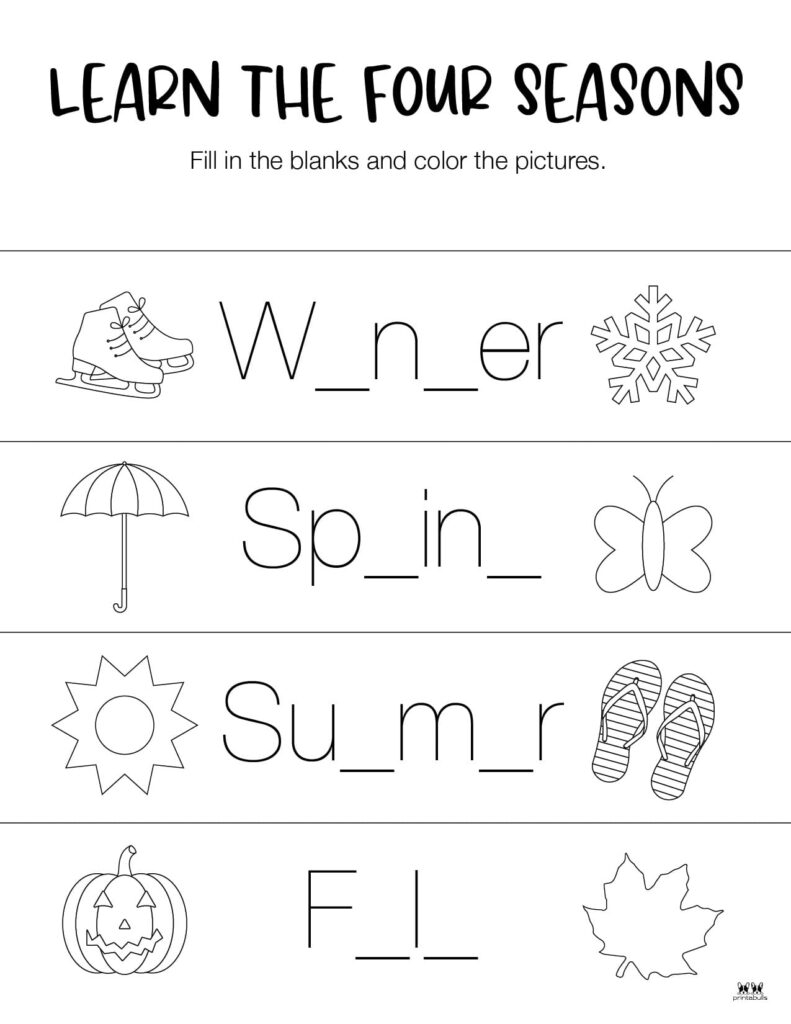Four Seasons Worksheets Printables 51 Pages PrintaBulk