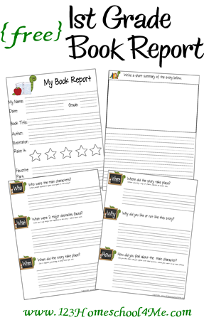Free 1st Grade Book Report Printables