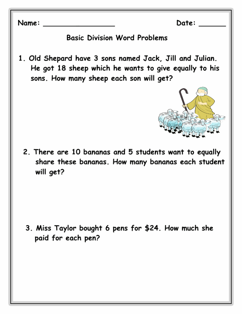 Free 3rd Grade Division Word Problems Download Free 3rd Grade Division 