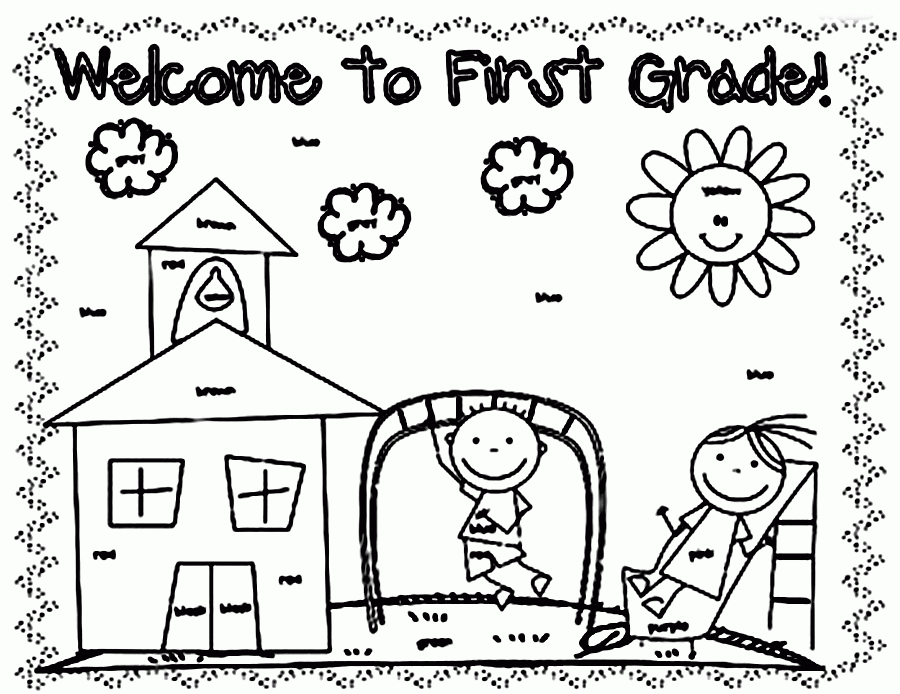 Free Coloring Pages For First Grade Coloring Home