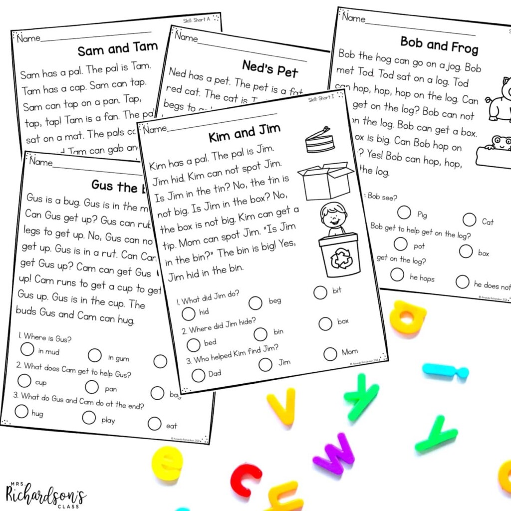 FREE Decodable Reading Passages Mrs Richardson 39 s Class