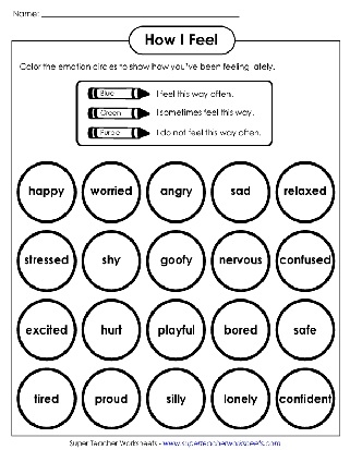 Free Feelings Worksheets Games4esl Worksheets Library