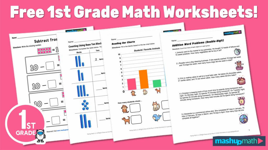 Free First Grade Math Worksheet Free Download Free First Grade Math 