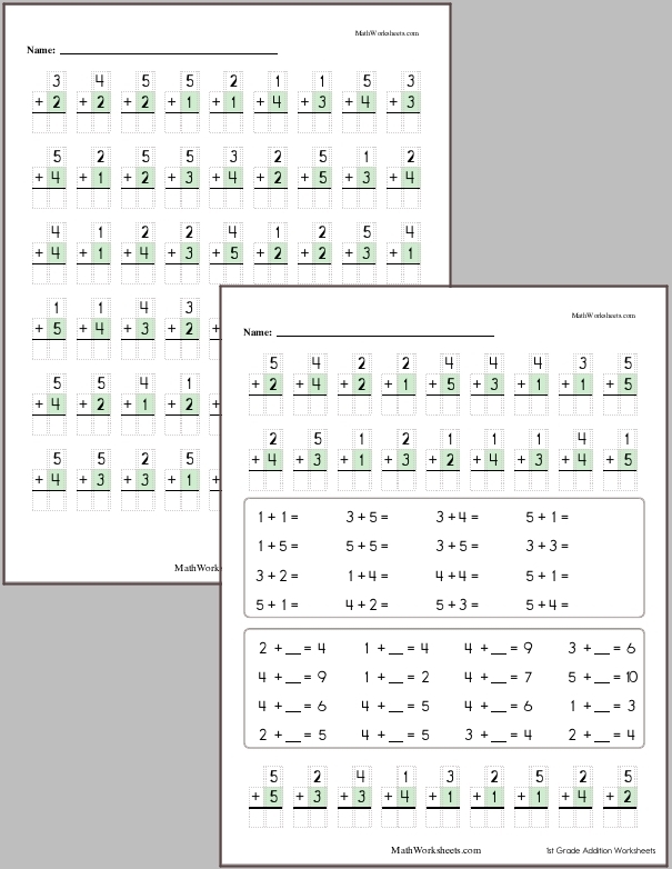 Free First Grade Math Worksheet Printable Free Download Free First 