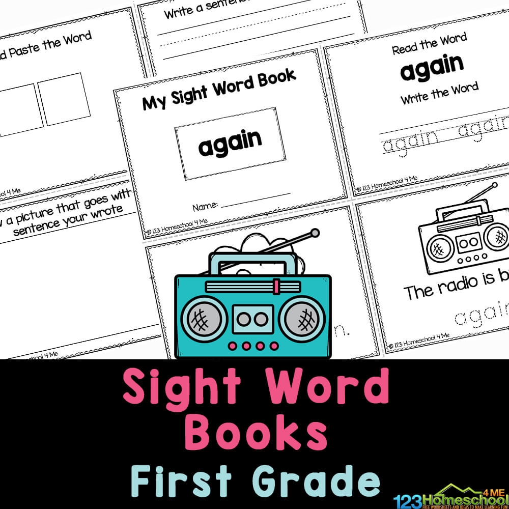 FREE First Grade Sight Words Printable Books Open Edutalk