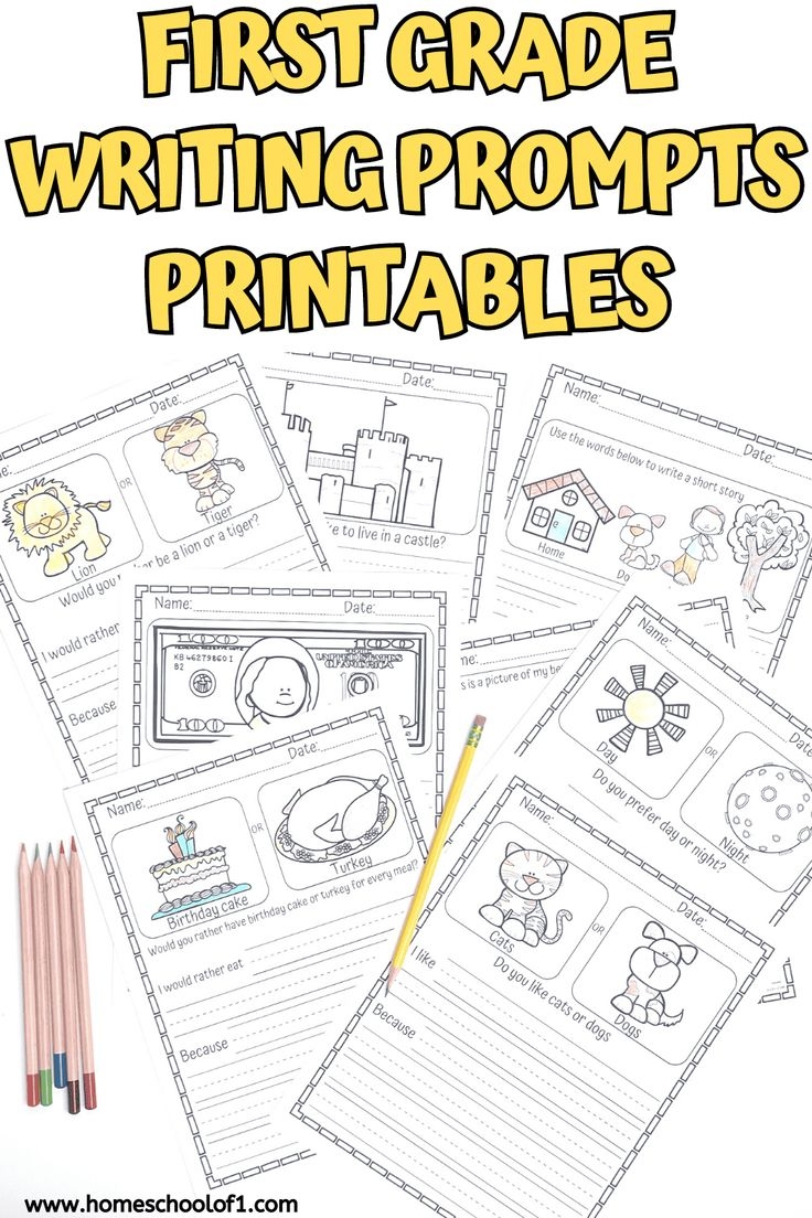 Free First Grade Writing Prompts Printables