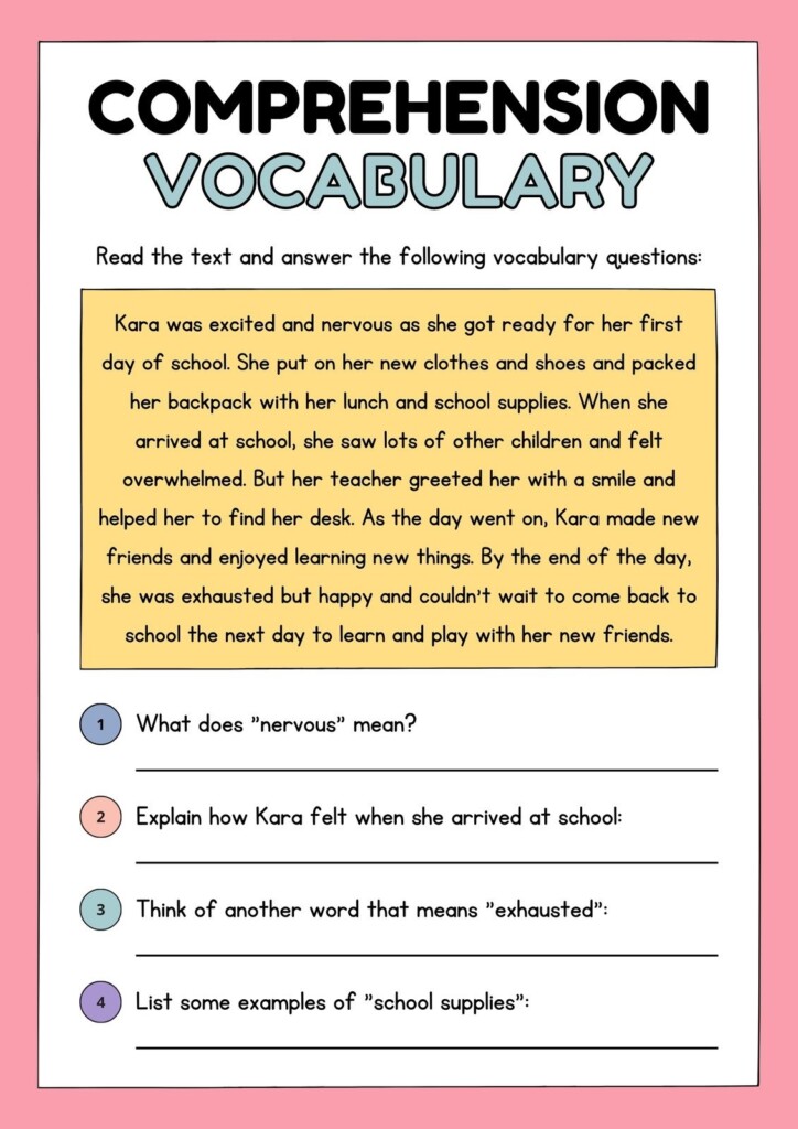 Free Free Printable Comprehension Worksheet For Grade 2 Download Free 