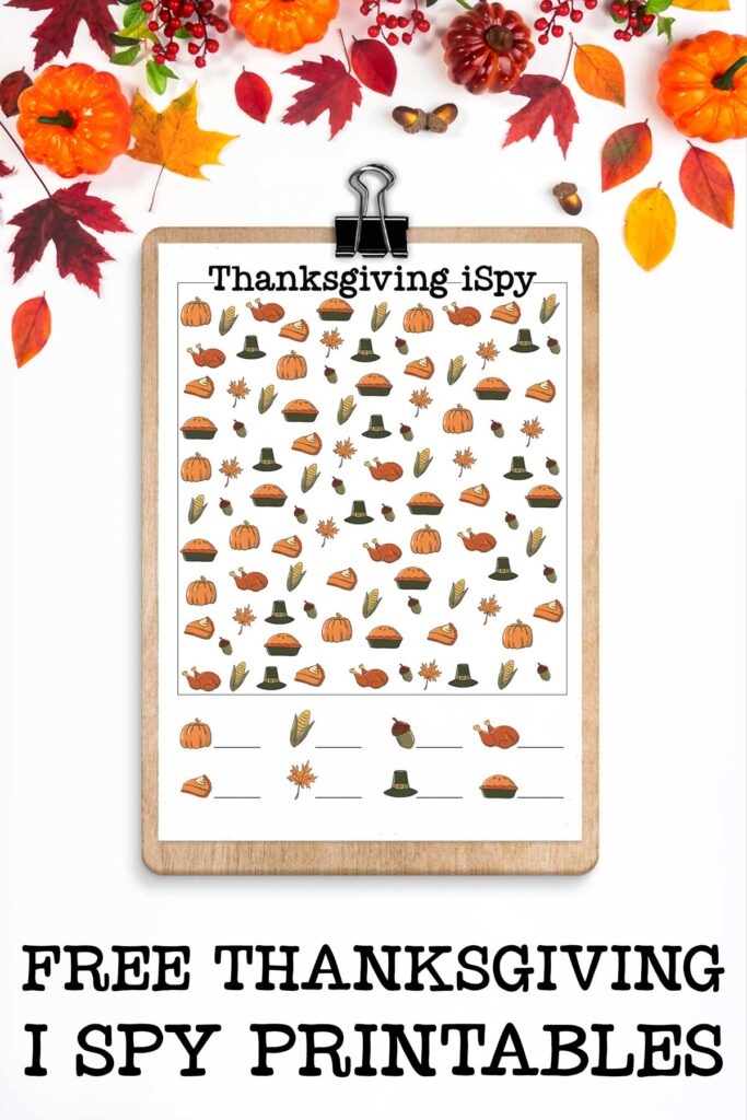 Free i Spy Thanksgiving Printables Pinterest 4 Mom Envy