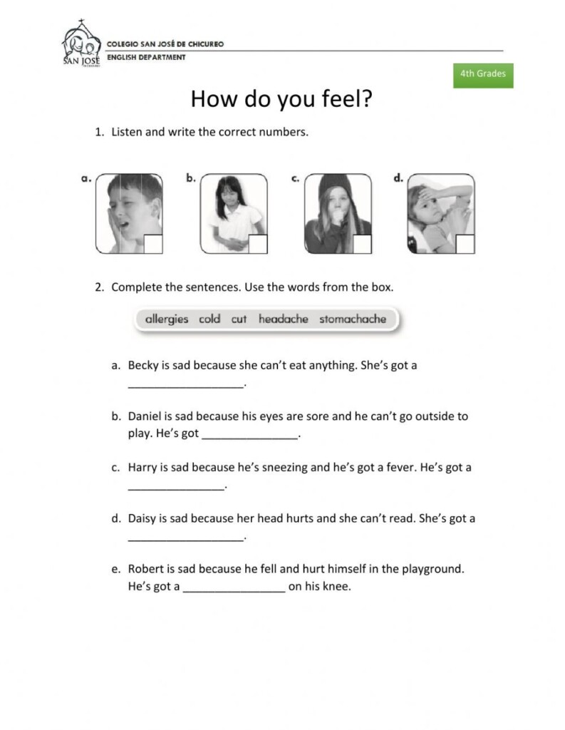Free Printable 4th Grade Health Worksheets AlphabetWorksheetsFree