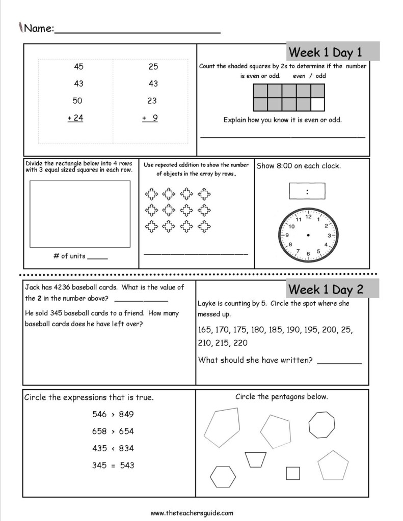 Free Printable 4Th Grade Morning Work Free Printable A To Z