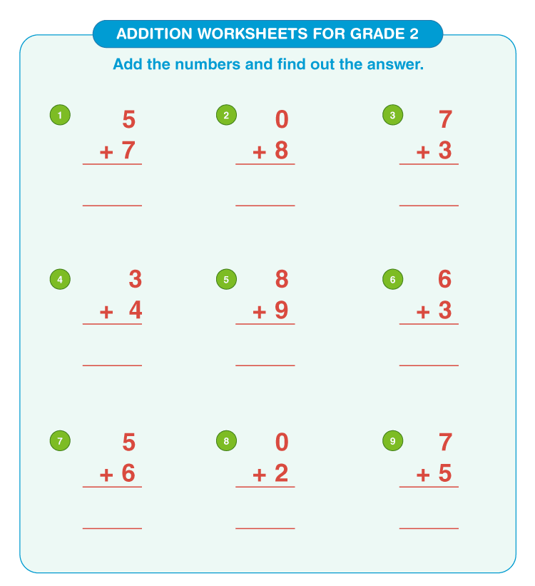Free Printable Addition Worksheets Grade 2 Download Free Printable 