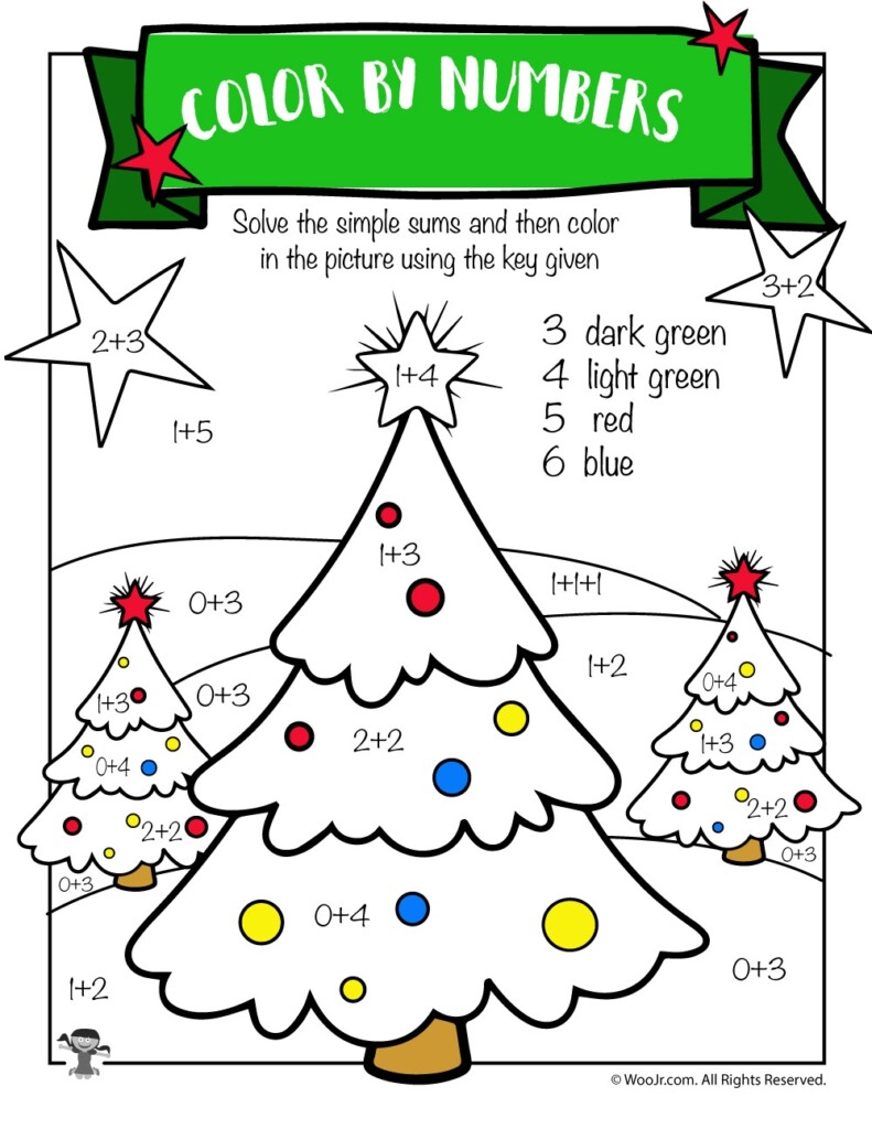Free Printable Christmas Math Worksheets Pre K 1St Grade Db excel