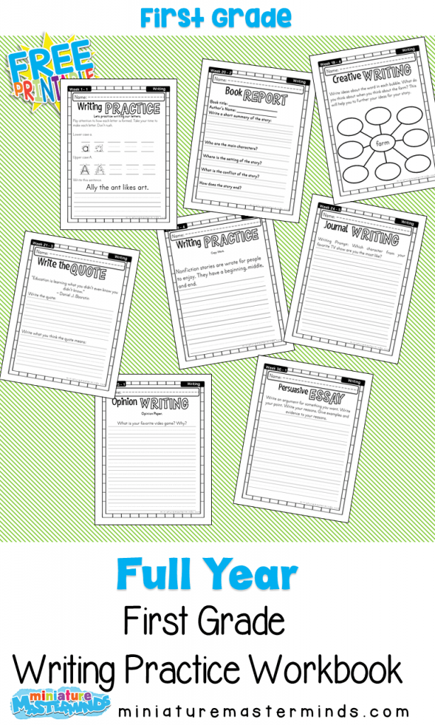 Free Printable First Grade Curriculum Book Miniature Masterminds