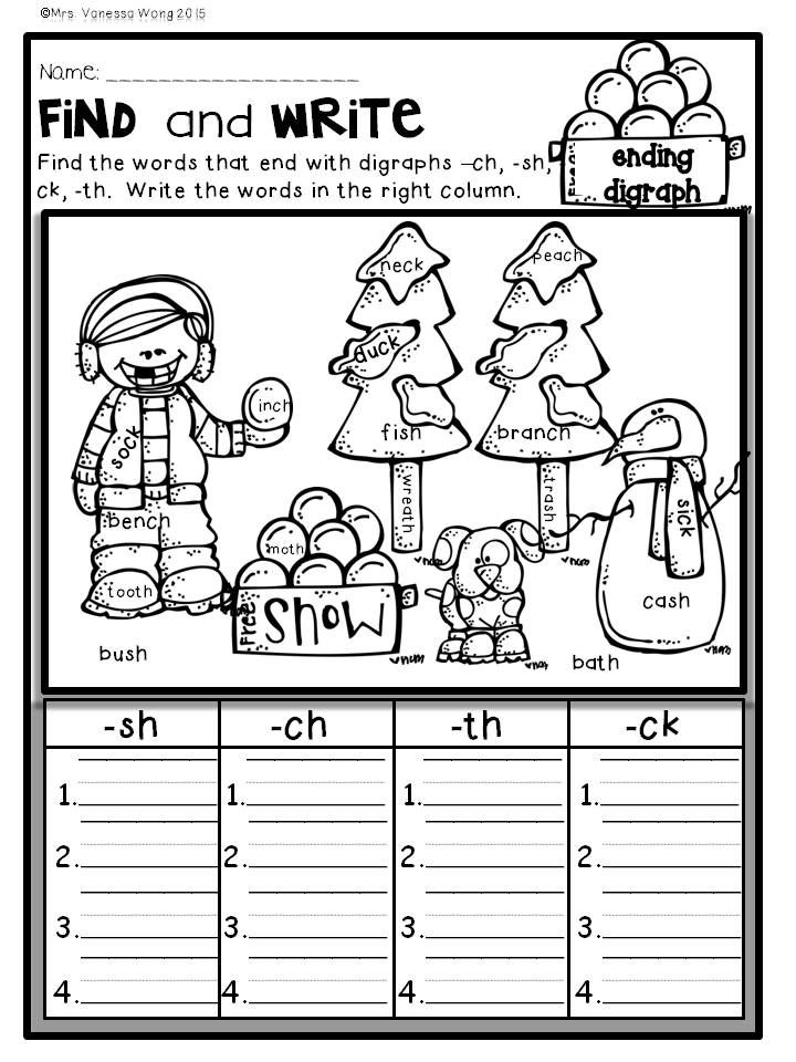 Free Printable First Grade Worksheets