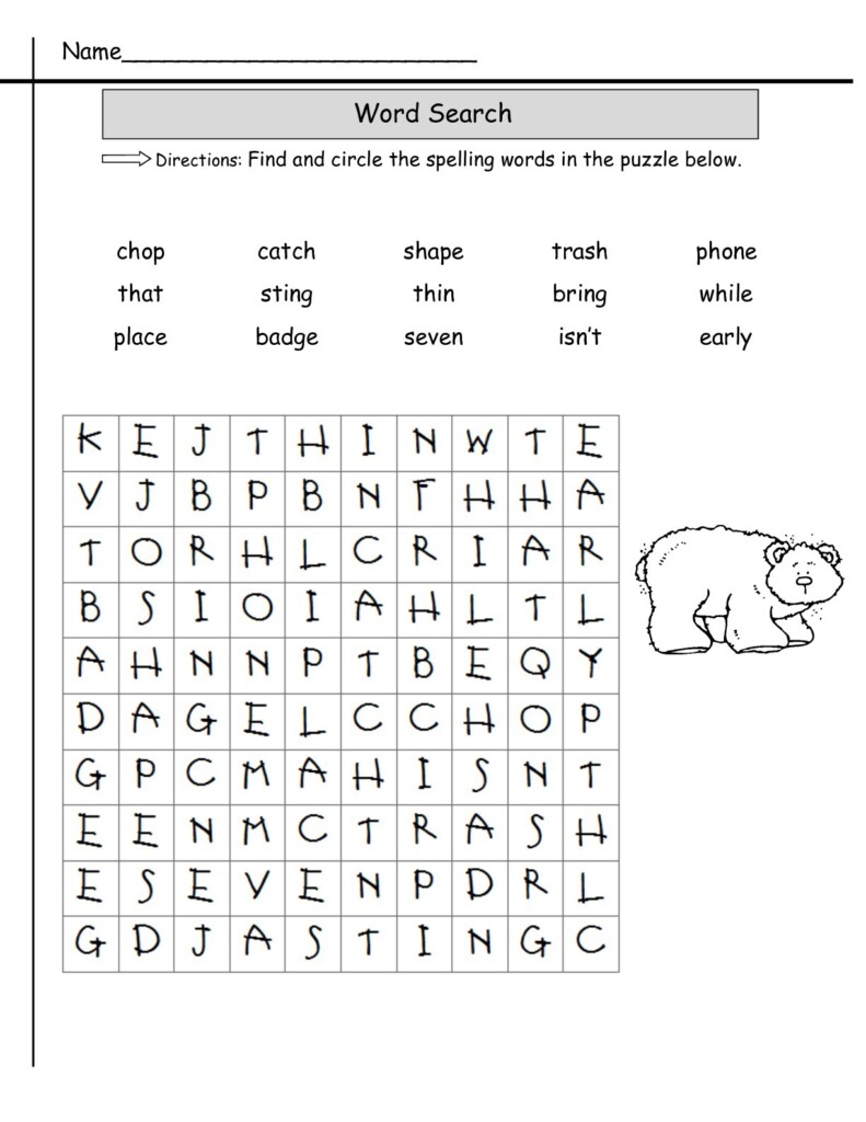Free Printable Grade 2 Word Search Printable Word Search