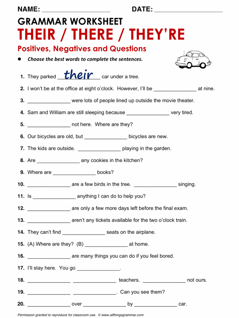 Free Printable Grammar Worksheets High School Ronald Worksheets