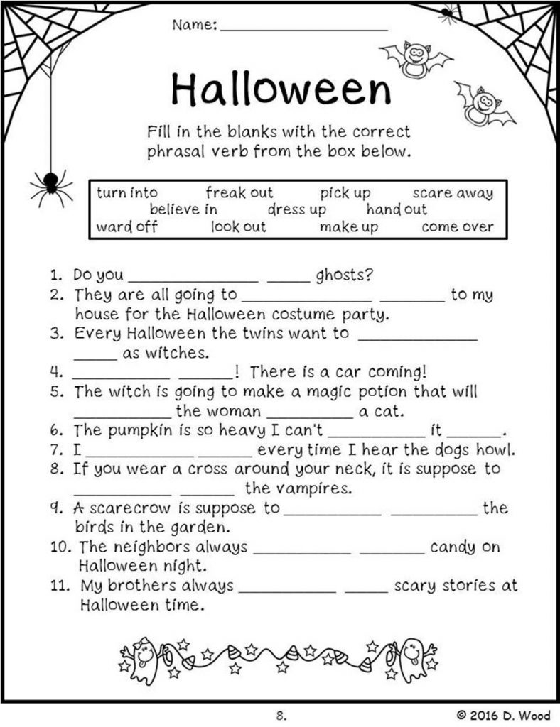 Free Printable Halloween Worksheets For 3rd Grade 