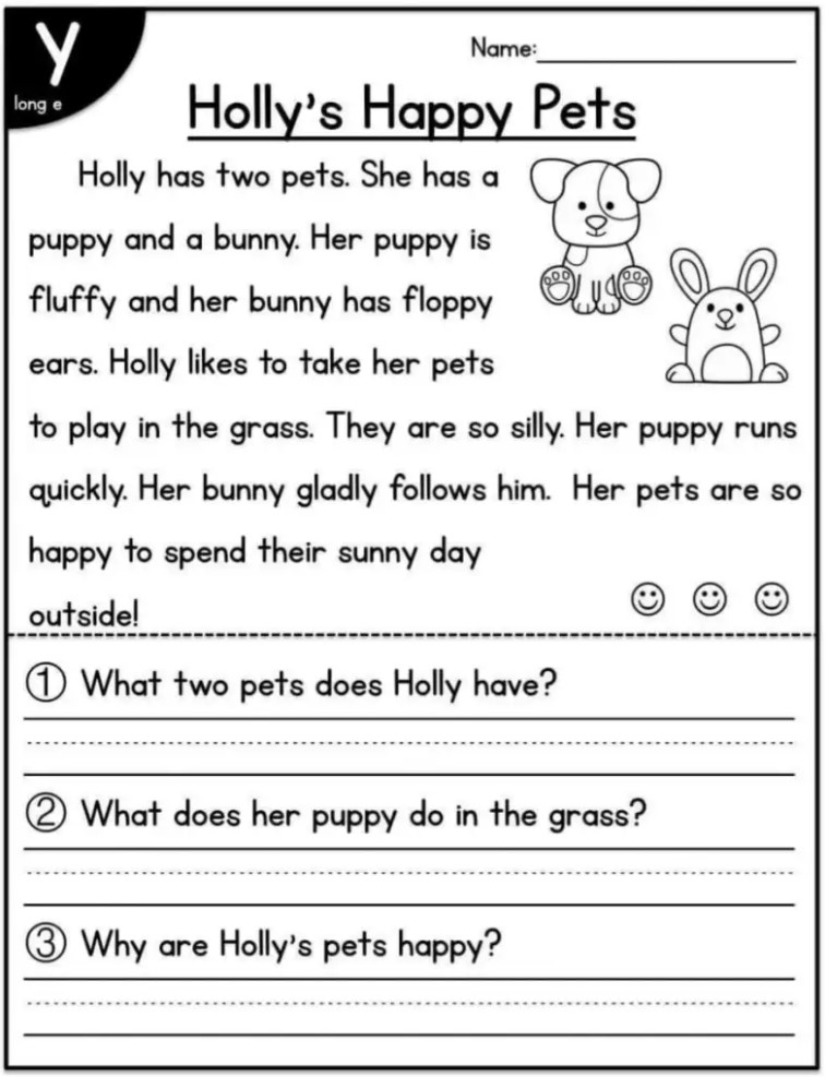 Free Printable Kindergarten Reading Passages Worksheets Kindergarten 