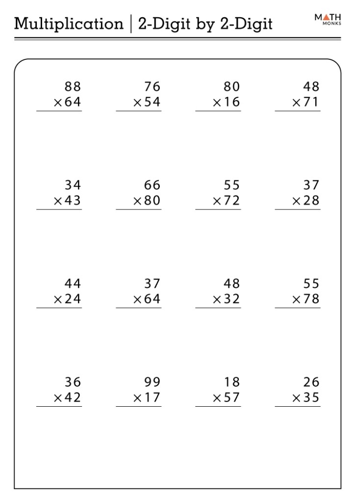 Free Printable Multiplication Worksheet 4th Grade Math Download Free 