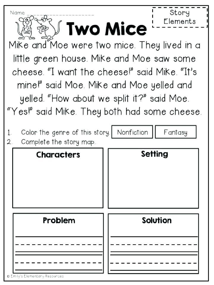 Free Printable Story Elements Worksheets Lyana Worksheets