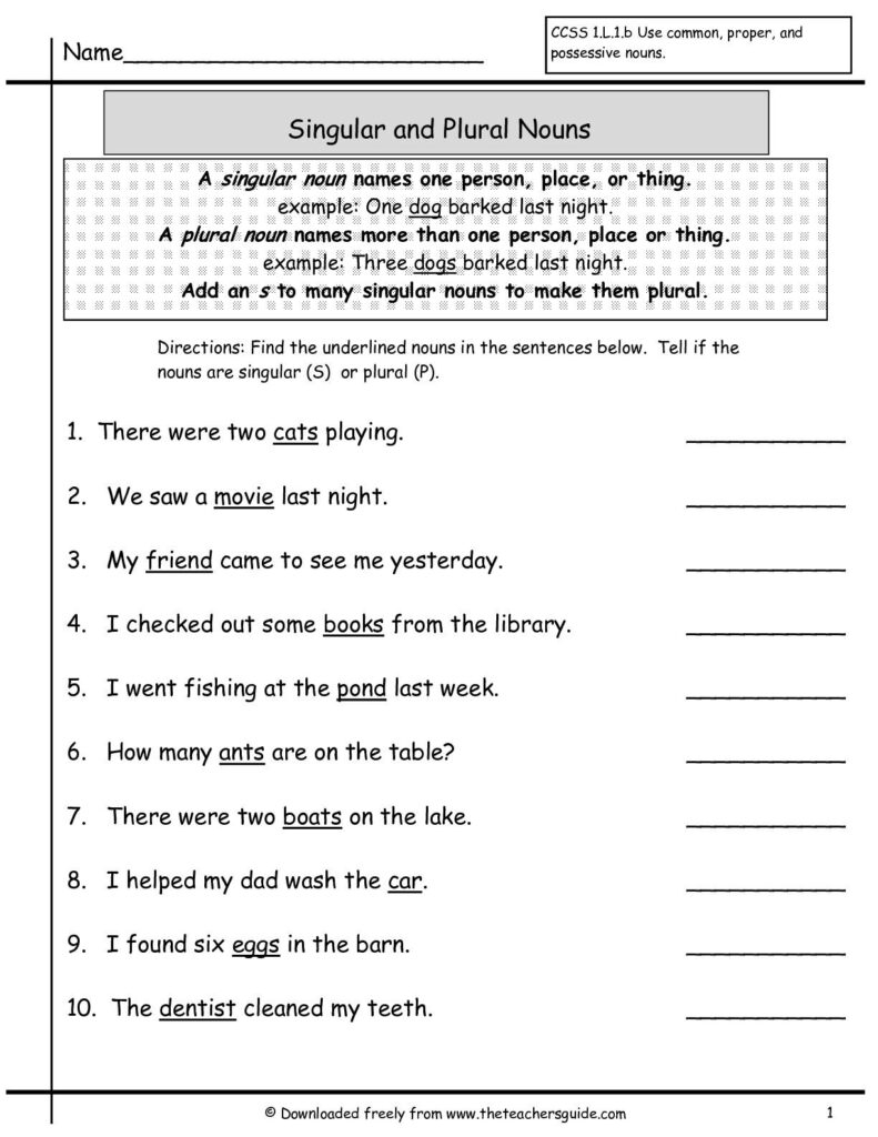 Free Printable Third Grade Grammar Worksheets Peggy Worksheets