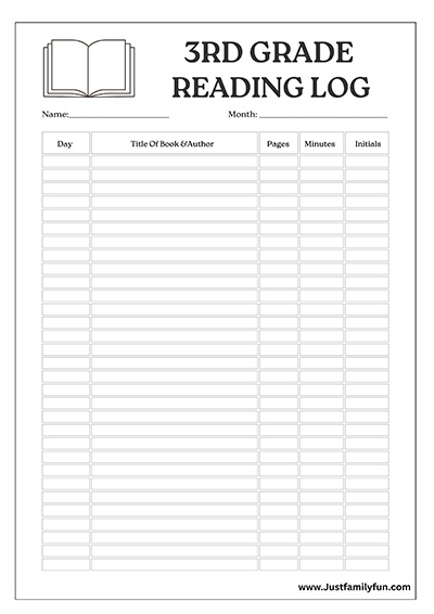 Free Reading Log Templates 20 Designs To Keep Track Of Books