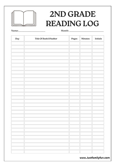 Free Reading Log Templates 20 Designs To Keep Track Of Books
